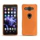 Coque cuir Sony Xperia XZ2 Compact - Orange ( Nappa - Pantone 1495U ) 