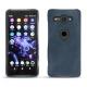 Capa em pele Sony Xperia XZ2 Compact - Jean vintage ( Roughtcut - Pantone 285U  ) 