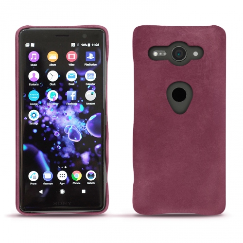 Lederschutzhülle Sony Xperia XZ2 CompactPrune vintage ( Pantone #612434 ) 