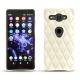 Custodia in pelle Sony Xperia XZ2 Compact - Blanc - Couture ( Bologna - White ) 