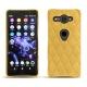 Coque cuir Sony Xperia XZ2 Compact - Mimosa - Couture ( Pantone 141C ) 