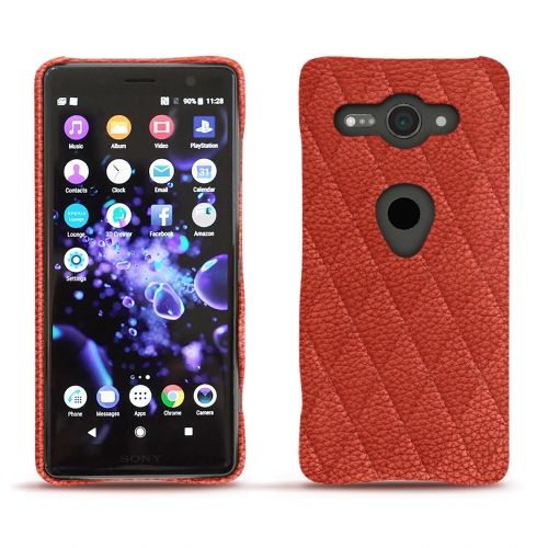 Capa em pele Sony Xperia XZ2 CompactPapaye - Couture ( Pantone #b54317 ) 