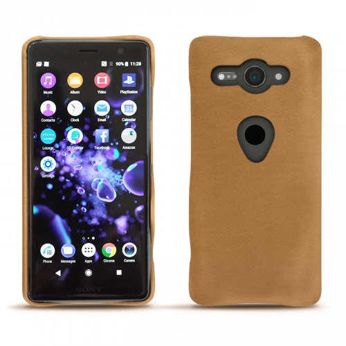 Sony Xperia XZ2 Compact - Habillez votre appareil mobile avec des coques, étuis, housses en cuir haut de gammeCastan esparciate ( Pantone #824F2A )