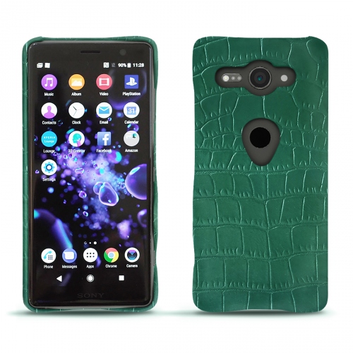 Lederschutzhülle Sony Xperia XZ2 CompactCrocodile pino ( Pantone #173F35 ) 