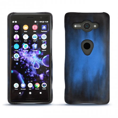 Lederschutzhülle Sony Xperia XZ2 CompactBleu Patine