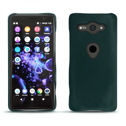 Lederschutzhülle Sony Xperia XZ2 CompactVert séduisant ( Pantone #1d3c34 ) 