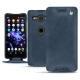 가죽 커버 Sony Xperia XZ2 Compact - Jean vintage ( Roughtcut - Pantone 285U  ) 
