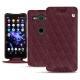 Capa em pele Sony Xperia XZ2 Compact - Lie de vin - Couture ( Pantone 5115C ) 