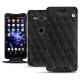 Housse cuir Sony Xperia XZ2 Compact - Negre poudro - Couture