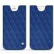 Apple iPhone 8 Plus leather pouch - Bleu océan - Couture ( Nappa - Pantone 293C ) 