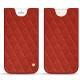 Pochette cuir Apple iPhone 8 Plus - Papaye - Couture ( Pantone 180C ) 