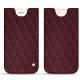 レザーケース Apple iPhone 8 Plus - Lie de vin - Couture ( Pantone 5115C ) 