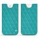 Pochette cuir Apple iPhone 8 Plus - Bleu fluo - Couture