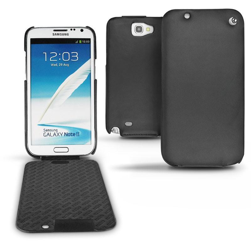 Funda de piel Samsung Galaxy Note 2  - Noir ( Nappa - Black ) 