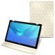 Funda de piel Huawei MediaPad M5 10 Pro - Blanc - Couture ( Bologna - White ) 