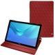Custodia in pelle Huawei MediaPad M5 10 Pro - Tomate - Couture ( Pantone 187C ) 