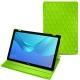 Funda de piel Huawei MediaPad M5 10 Pro - Vert fluo - Couture