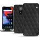 OnePlus 6 leather case - Noir - Couture ( Nappa - Black ) 