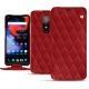 レザーケース OnePlus 6 - Rouge - Couture ( Nappa - Pantone 199C ) 