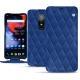 レザーケース OnePlus 6 - Bleu océan - Couture ( Nappa - Pantone 293C ) 
