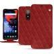 Custodia in pelle OnePlus 6 - Tomate - Couture ( Pantone 187C ) 