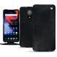 Capa em pele OnePlus 6 - Dark vintage ( Roughtcut - Black#5256 ) 