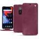 Housse cuir OnePlus 6 - Prune vintage ( Pantone 512C ) 