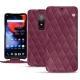 Capa em pele OnePlus 6 - Prune vintage - Couture