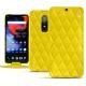 レザーケース OnePlus 6 - Jaune fluo - Couture