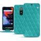 Capa em pele OnePlus 6 - Bleu fluo - Couture