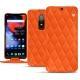 OnePlus 6 leather case - Orange fluo - Couture