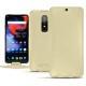 Capa em pele OnePlus 6 - Beige PU