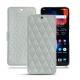 レザーケース OnePlus 6 - Gris - Couture ( Nappa - Pantone W428C ) 