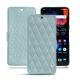 Housse cuir OnePlus 6 - Bleu ciel - Couture ( Nappa - Pantone 277C ) 