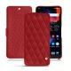 Housse cuir OnePlus 6 - Rouge - Couture ( Nappa - Pantone 199C ) 