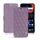 Housse cuir OnePlus 6 - Lilas - Couture ( Nappa - Pantone 2645U ) 