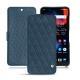 Housse cuir OnePlus 6 - Indigo - Couture ( Pantone 303U ) 