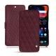 Funda de piel OnePlus 6 - Lie de vin - Couture ( Pantone 5115C ) 