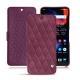 Housse cuir OnePlus 6 - Prune vintage - Couture