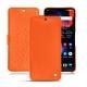 OnePlus 6 leather case - Orange fluo