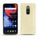가죽 커버 OnePlus 6 - Ivoire ( Sleek P C12 - White ) 