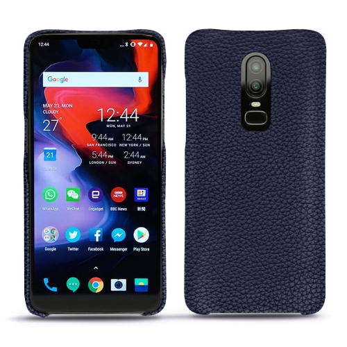 가죽 커버 OnePlus 6Cobalt ( Pantone #2b253f ) 