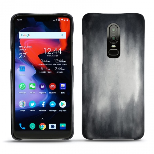 Lederschutzhülle OnePlus 6Gris Patine