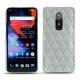 Coque cuir OnePlus 6 - Gris - Couture ( Nappa - Pantone W428C ) 