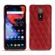 가죽 커버 OnePlus 6 - Rouge - Couture ( Nappa - Pantone 199C ) 