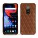 가죽 커버 OnePlus 6 - Marron - Couture ( Nappa - Pantone 1615C ) 