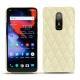 Capa em pele OnePlus 6 - Ivoire - Couture ( Sleek P C12 - White ) 