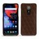 Coque cuir OnePlus 6 - Châtaigne - Couture ( Pantone 476C ) 