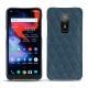 Coque cuir OnePlus 6 - Indigo - Couture ( Pantone 303U ) 