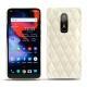 가죽 커버 OnePlus 6 - Blanc escumo - Couture